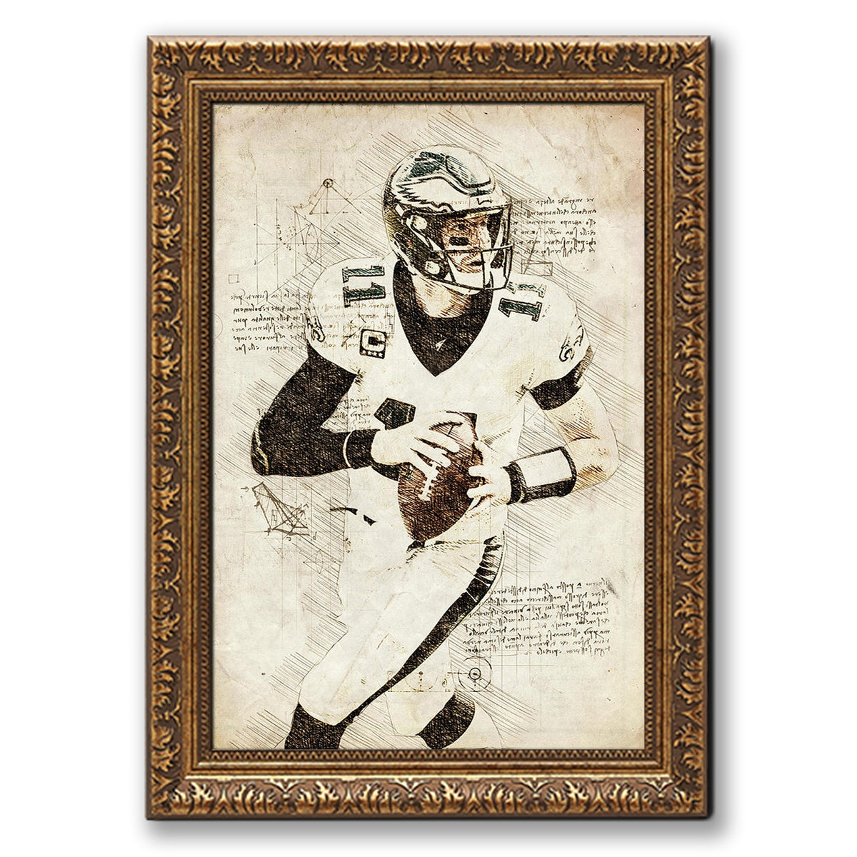 Carson Wentz Sports Celebrity Art Deco Poster 5 Canvas Wall Art Poster Decor Gift