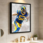 Clay Matthews Celebrity Sports Art Poster School Dining Room Decoration 3 Canvas Wall Art Poster Decor Gift