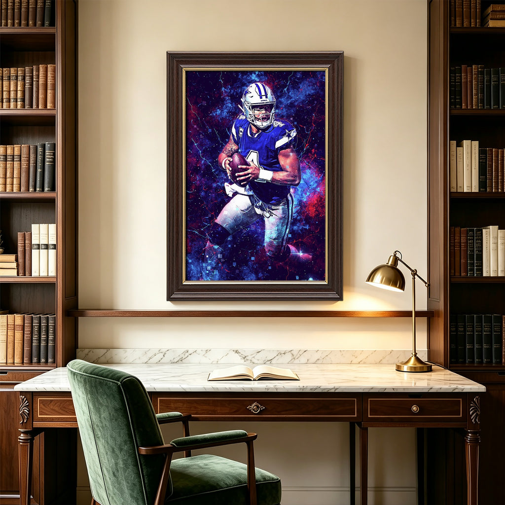 Dak Prescott Sports Celebrity Art Deco Poster 3 Canvas Wall Art Poster Decor Gift