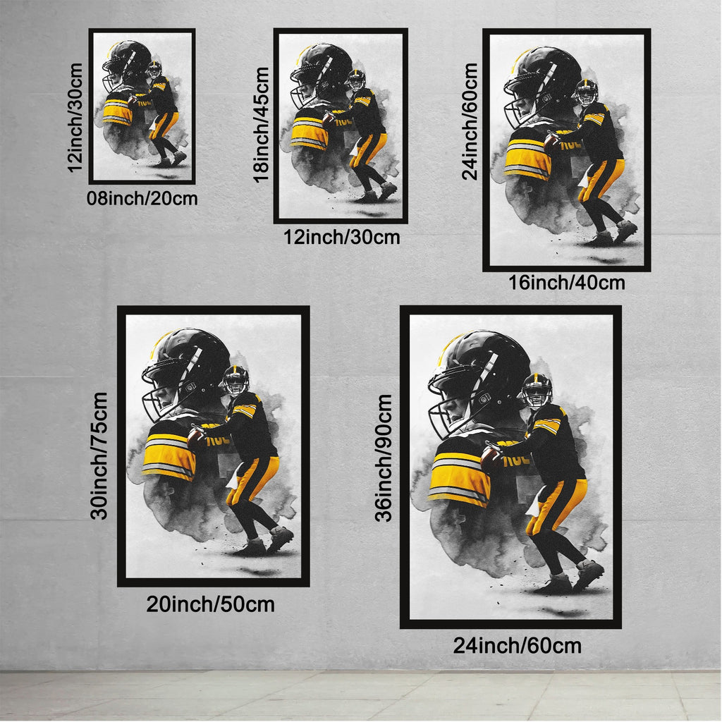 Ben Roethlisberger Art Sports Decorative Poster School Dormitory 4 Canvas Wall Art Poster Decor Gift