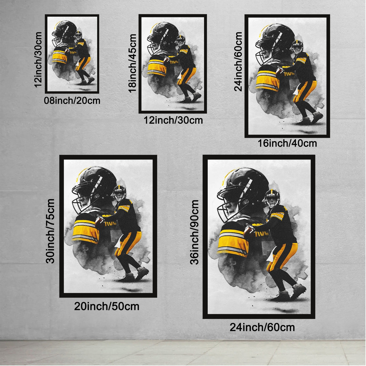 Ben Roethlisberger Art Sports Decorative Poster School Dormitory 4 Canvas Wall Art Poster Decor Gift