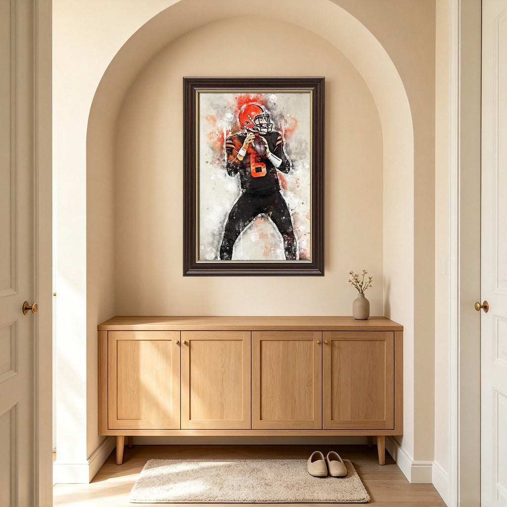 Baker Mayfield Sports Celebrity Art Deco Poster 6 Canvas Wall Art Poster Decor Gift