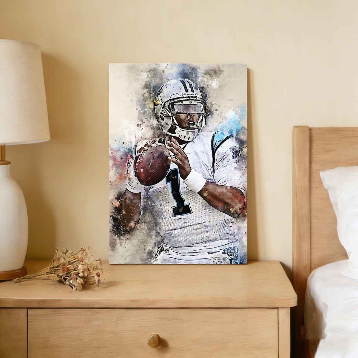 Cam Newton Celebrity Sports Art Poster School Dining Room Decoration 6 Canvas Wall Art Poster Decor Gift