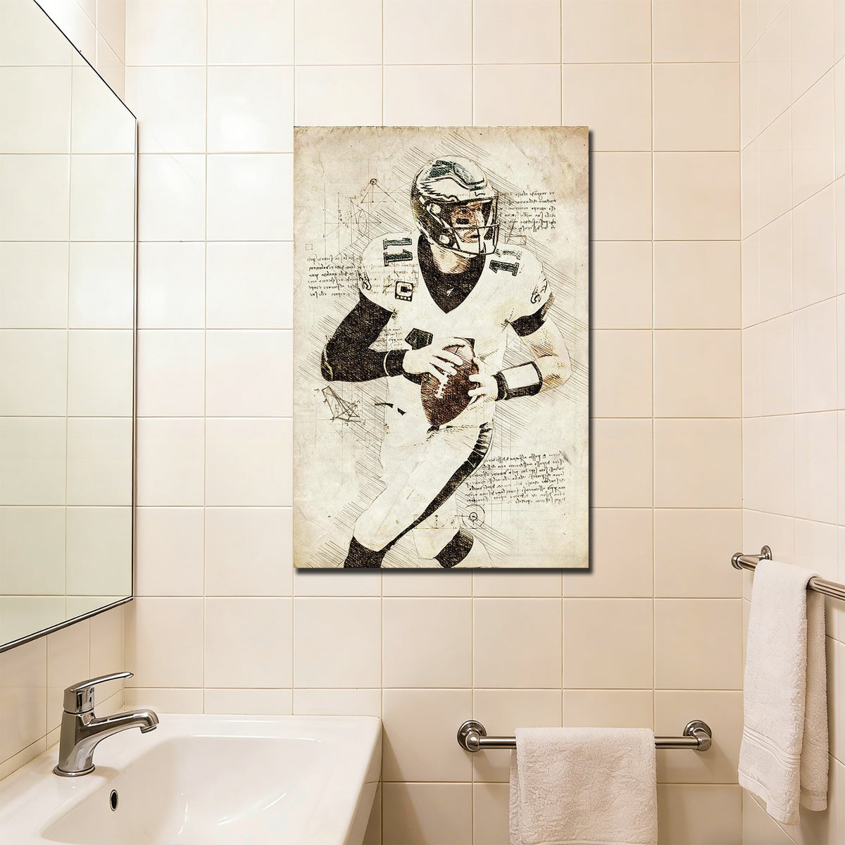 Carson Wentz Sports Celebrity Art Deco Poster 5 Canvas Wall Art Poster Decor Gift
