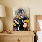 Ben Roethlisberger Celebrity Sports Art Poster School Dining Room Decoration 6 Canvas Wall Art Poster Decor Gift