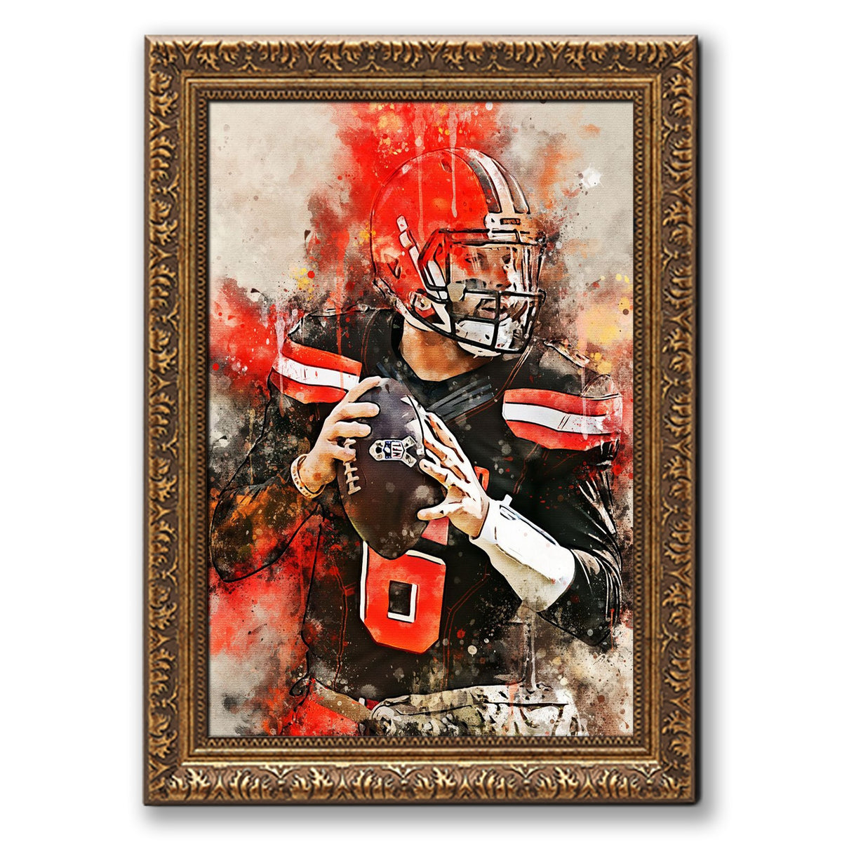 Baker Mayfield Celebrity Sports Art Poster School Dining Room Decoration 10 Canvas Wall Art Poster Decor Gift