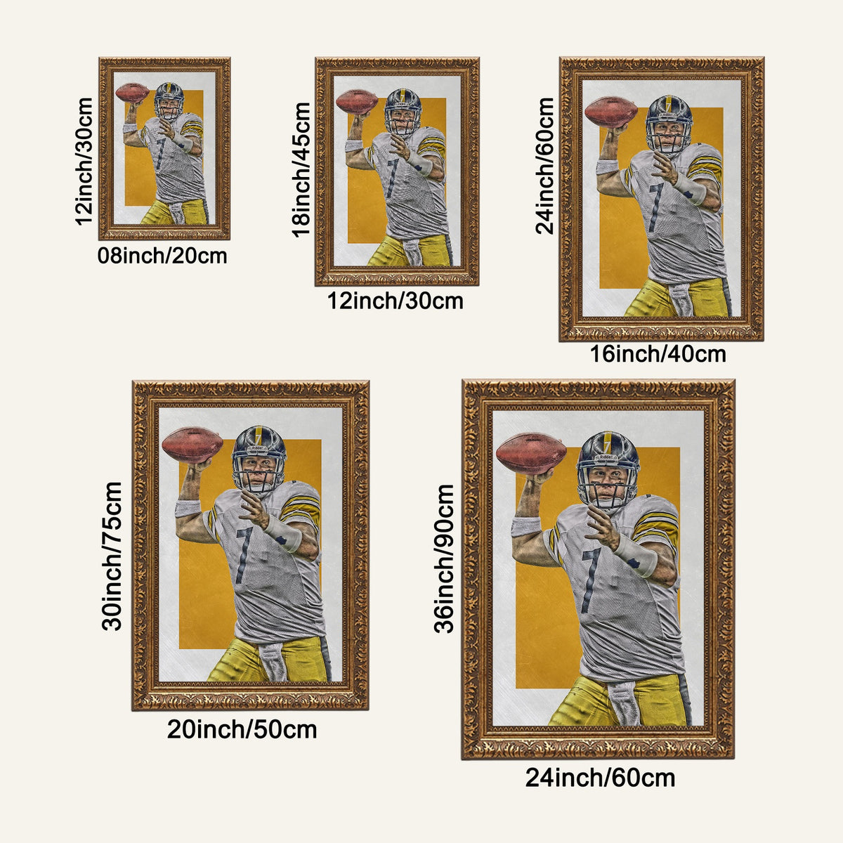 Ben Roethlisberger Sports Celebrity Art Deco Poster 1 Canvas Wall Art Poster Decor Gift