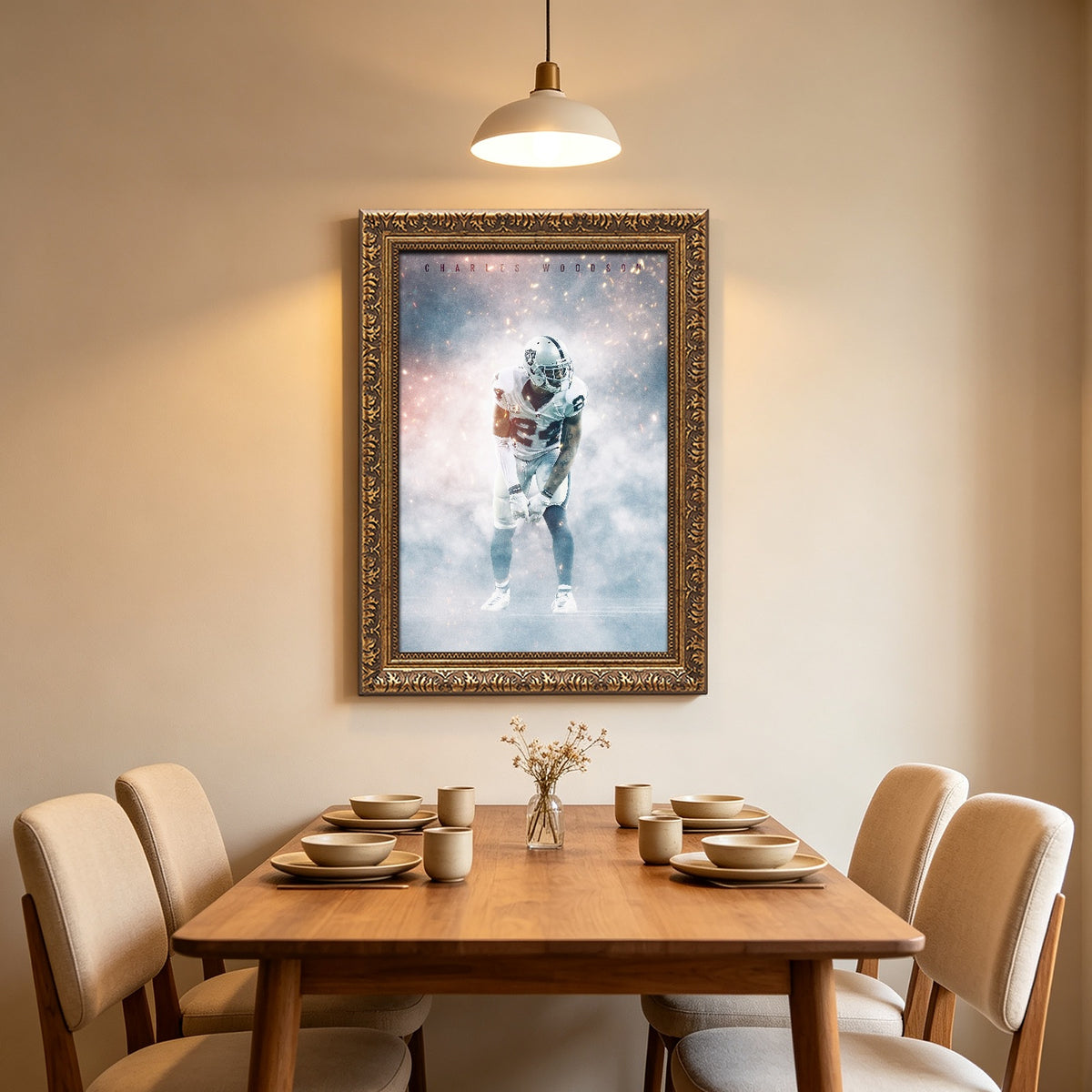 Charles Woodson Celebrity Sports Art Poster School Dining Room Decoration 3 Canvas Wall Art Poster Decor Gift