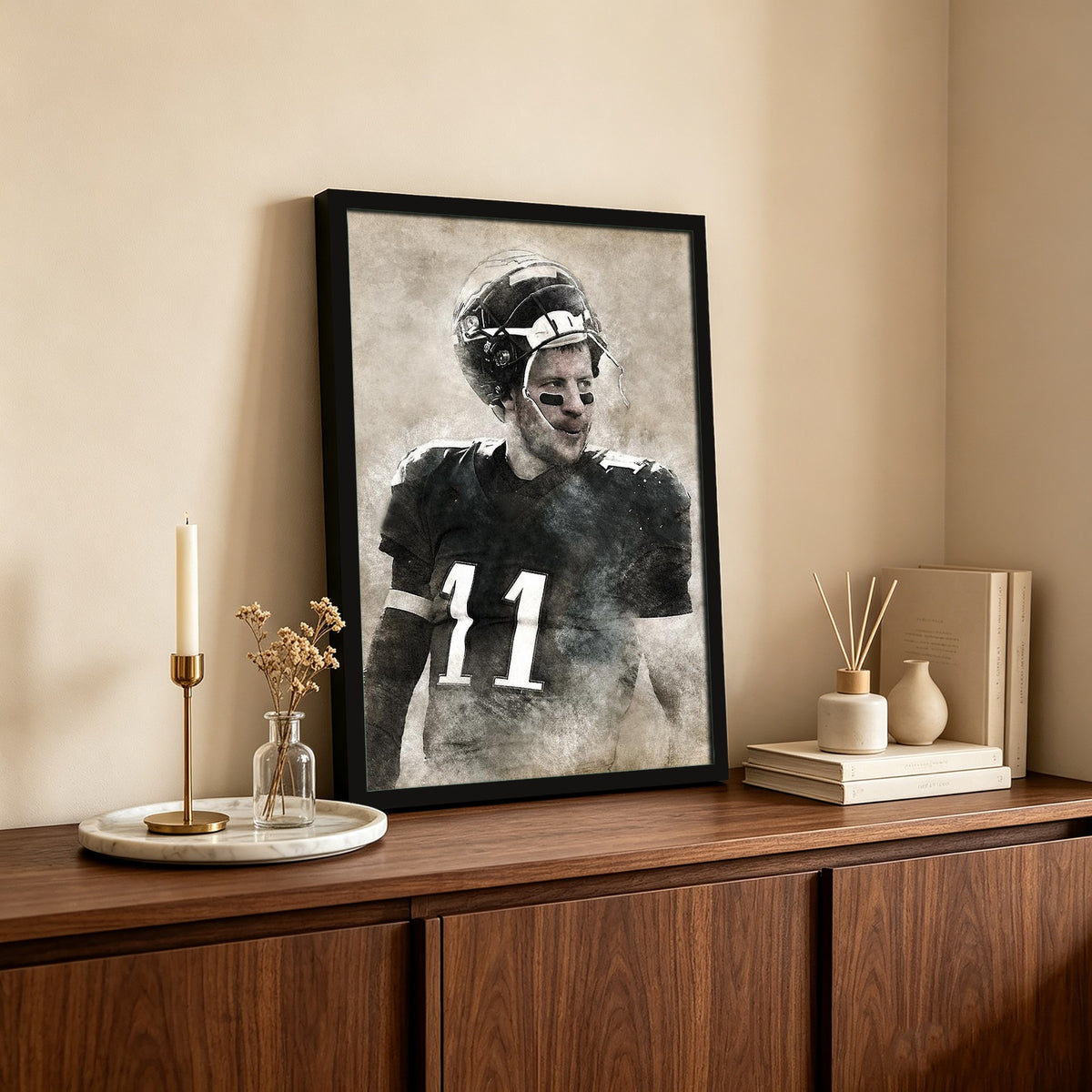 Carson Wentz Sports Celebrity Art Deco Poster 1 Canvas Wall Art Poster Decor Gift