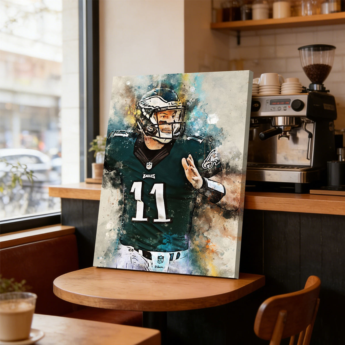 Carson Wentz Celebrity Sports Art Poster School Dining Room Decoration 2 Canvas Wall Art Poster Decor Gift