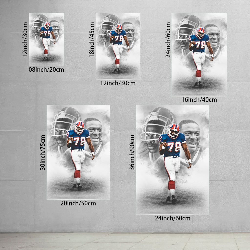 Bruce Smith Celebrity Sports Art Poster School Dining Room Decoration 0 Canvas Wall Art Poster Decor Gift