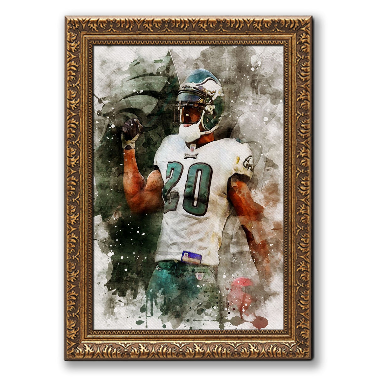 Brian Dawkins Art Poster 4 Canvas Wall Art Poster Decor Gift
