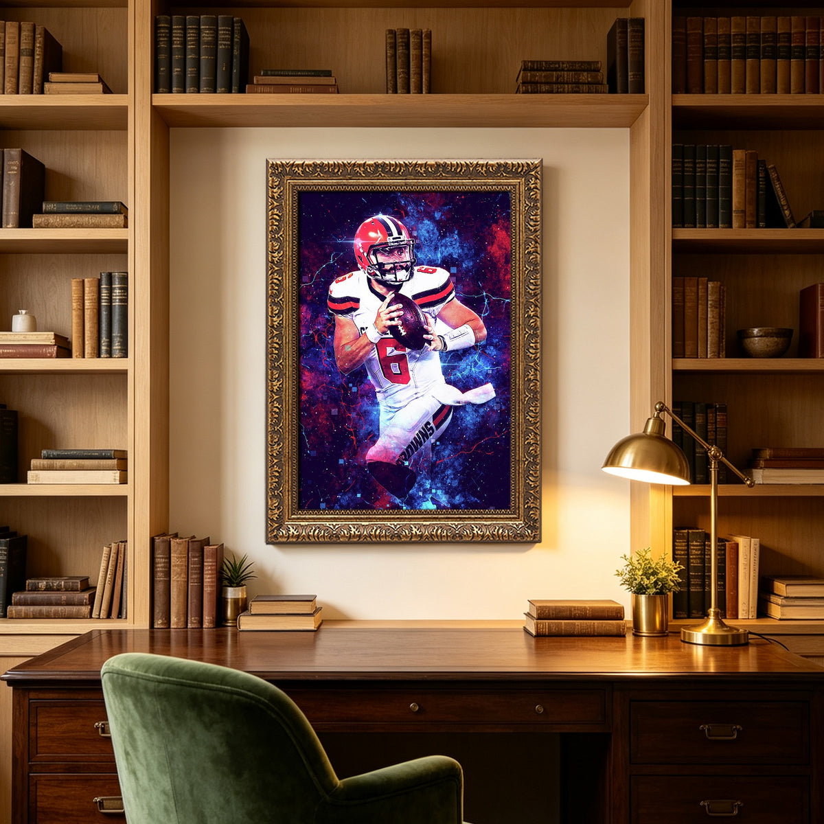 Baker Mayfield Sports Celebrity Art Deco Poster 1 Canvas Wall Art Poster Decor Gift