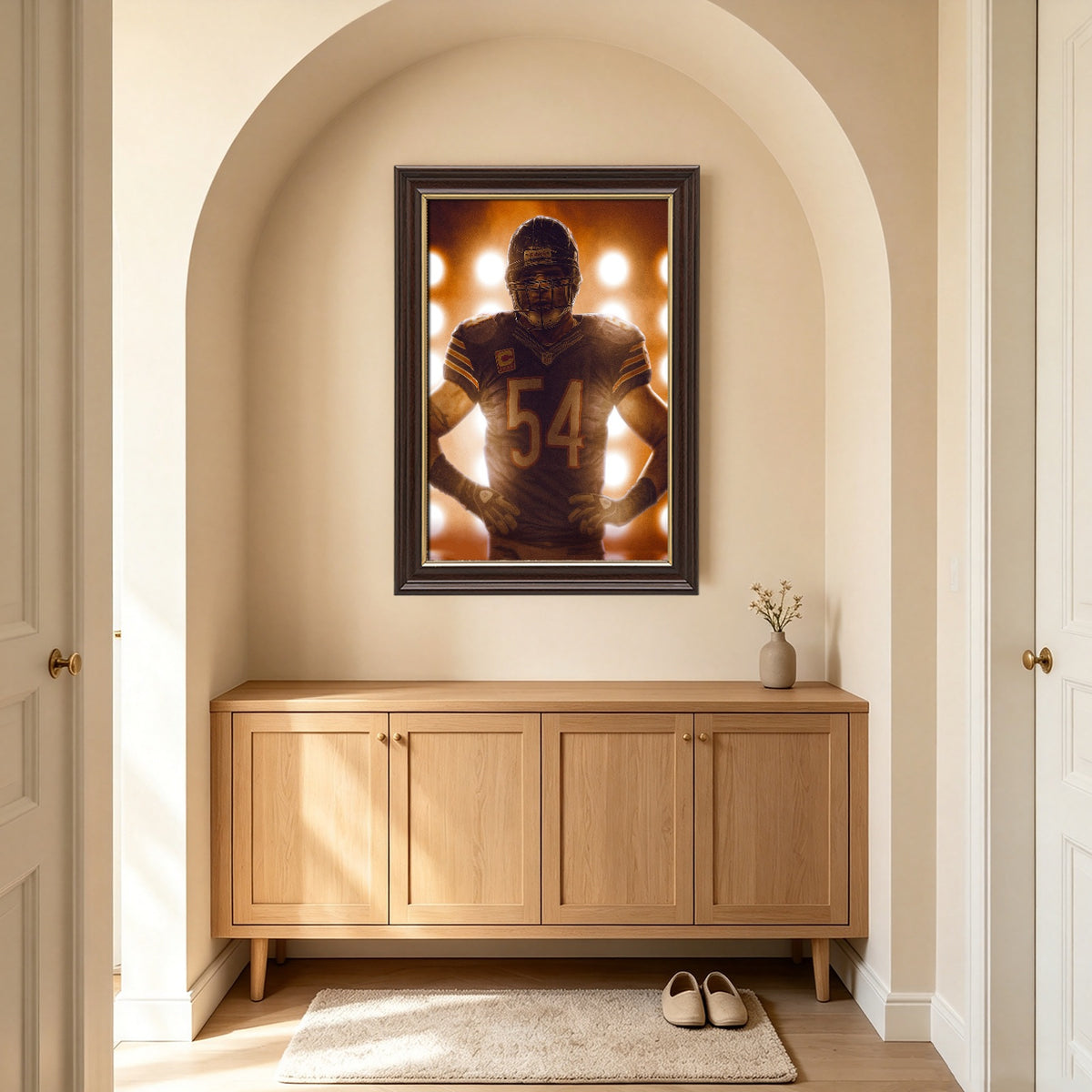 Brian Urlacher Art Sports Decorative Poster School Dormitory 5 Canvas Wall Art Poster Decor Gift