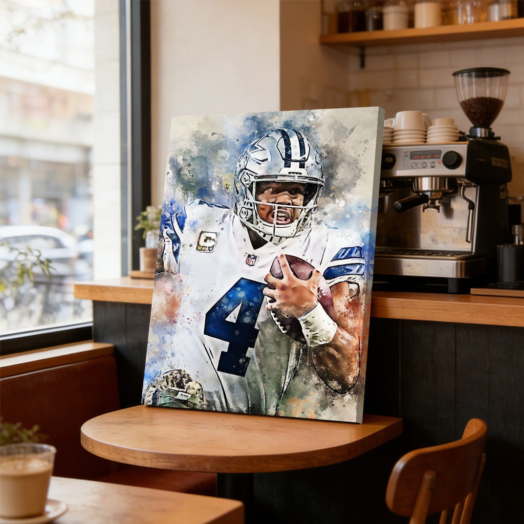 Dak Prescott Celebrity Sports Art Poster School Dining Room Decoration 0 Canvas Wall Art Poster Decor Gift