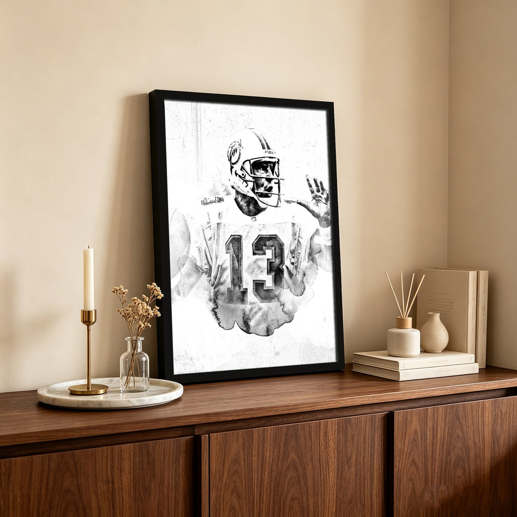 Dan Marino Art Sports Decorative Poster School Dormitory 2 Canvas Wall Art Poster Decor Gift