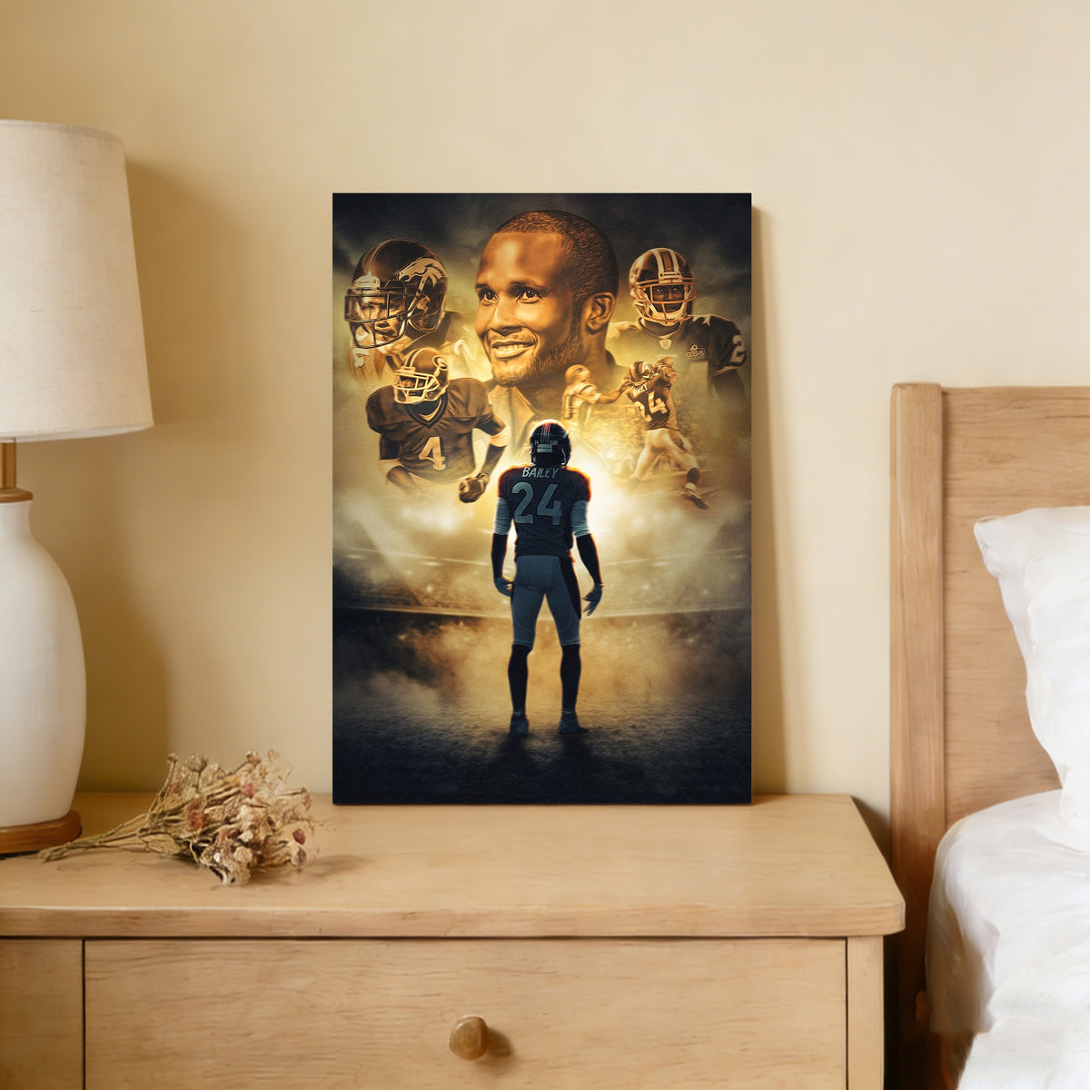 Champ Bailey Art Sports Decorative Poster School Dormitory 7 Canvas Wall Art Poster Decor Gift