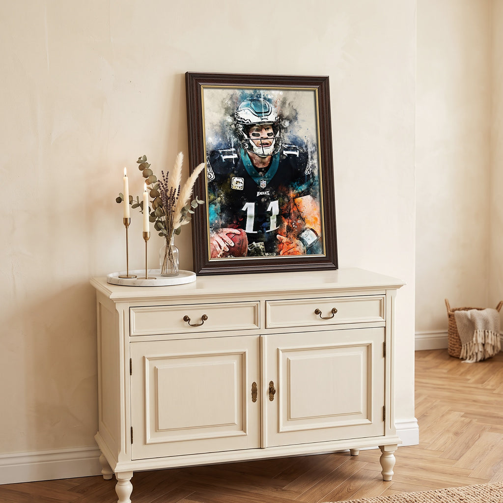 Carson Wentz Celebrity Sports Art Poster School Dining Room Decoration 5 Canvas Wall Art Poster Decor Gift