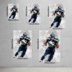 Chris Carson Celebrity Sports Art Poster School Dining Room Decoration 6 Canvas Wall Art Poster Decor Gift