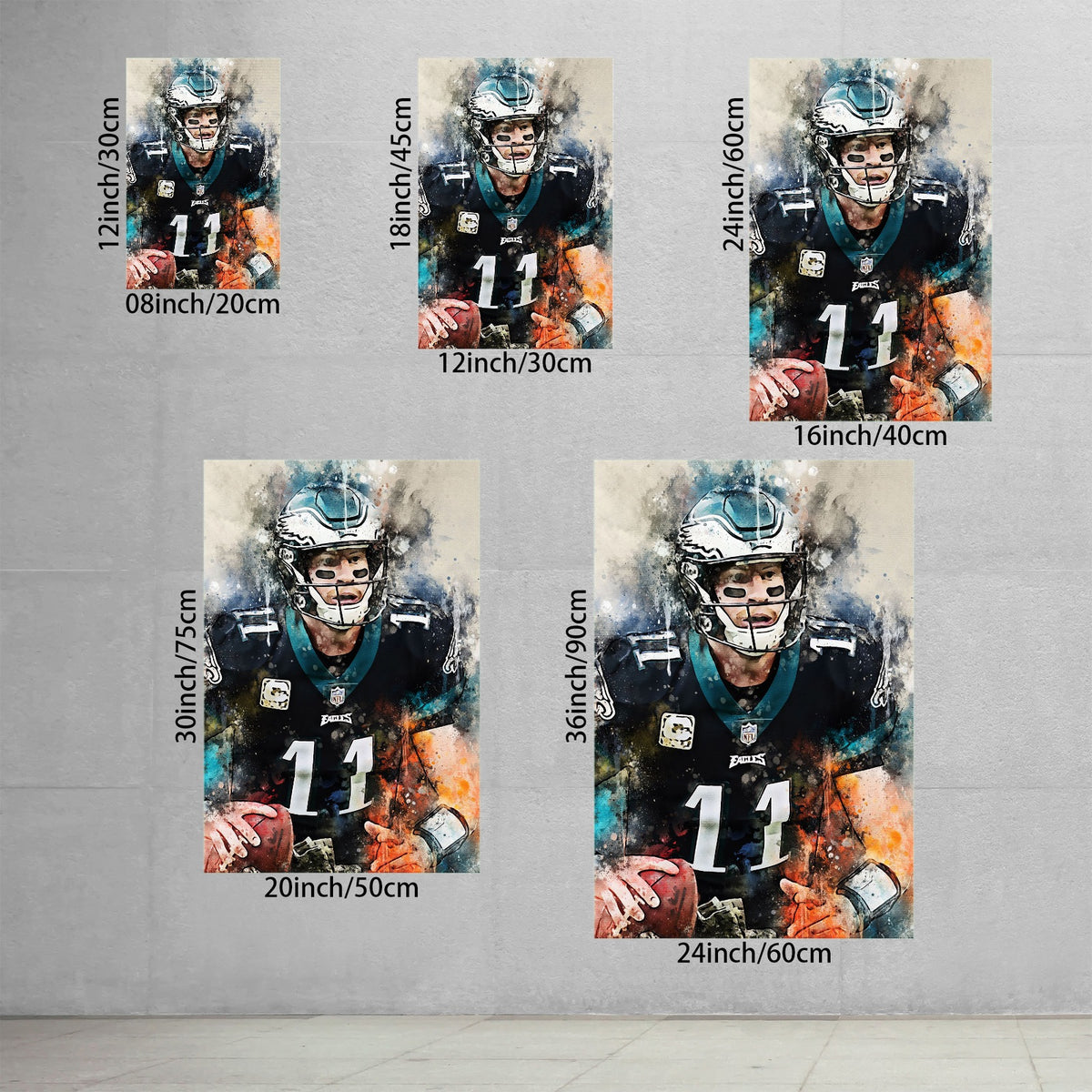 Carson Wentz Celebrity Sports Art Poster School Dining Room Decoration 5 Canvas Wall Art Poster Decor Gift