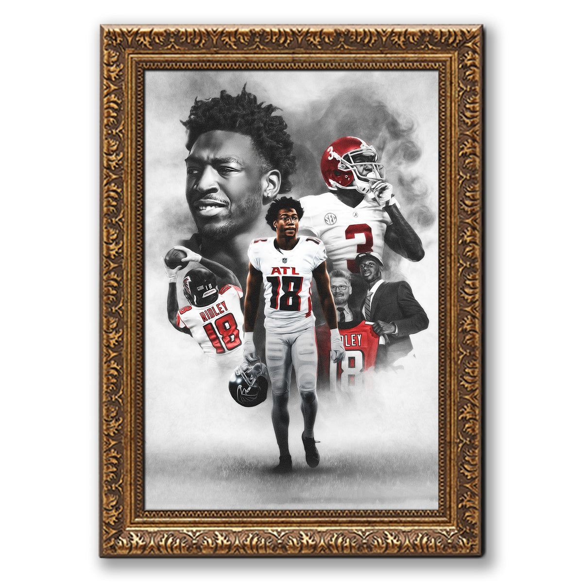 Calvin Ridley Art Sports Decorative Poster School Dormitory 8 Canvas Wall Art Poster Decor Gift
