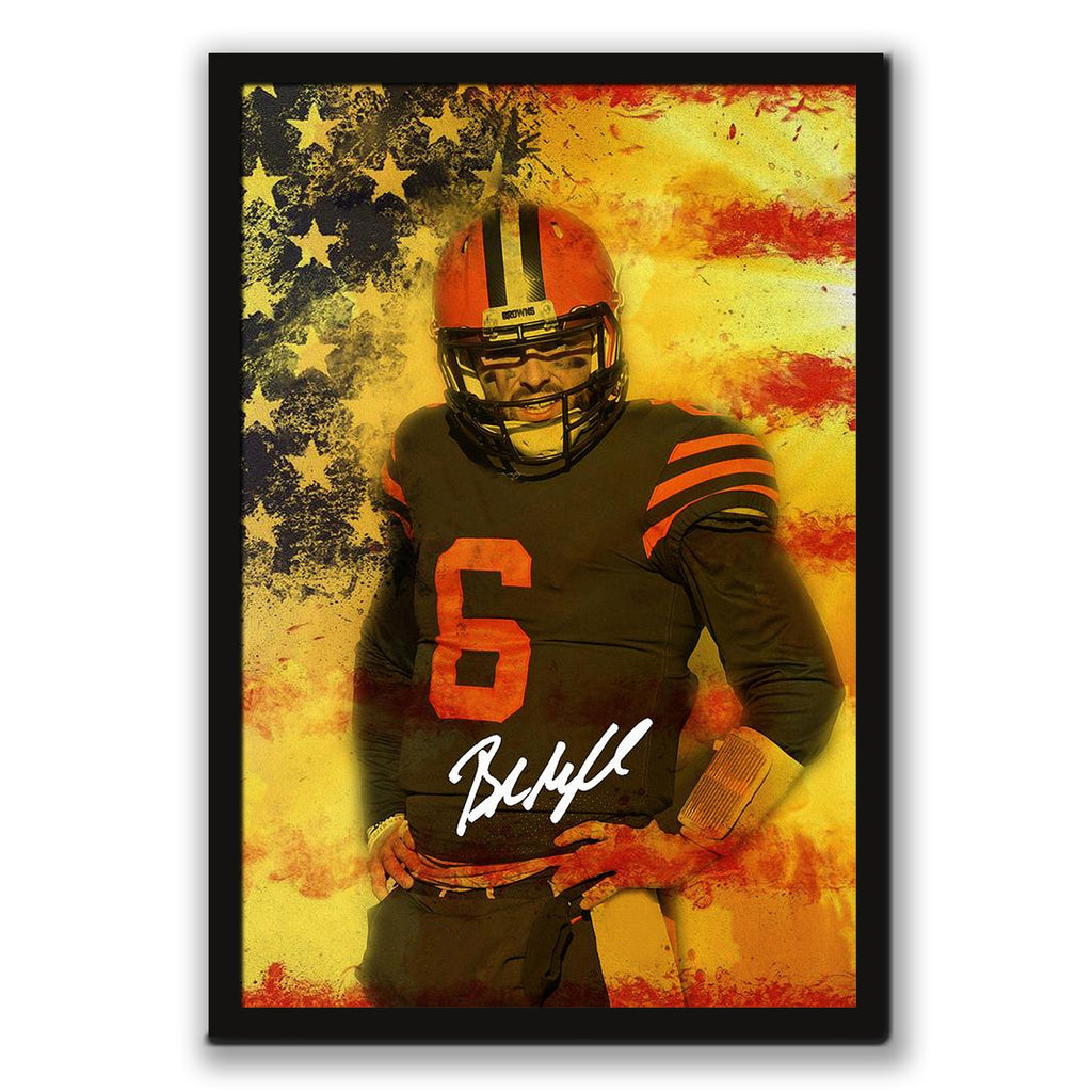 Baker Mayfield Sports Celebrity Art Deco Poster 4 Canvas Wall Art Poster Decor Gift