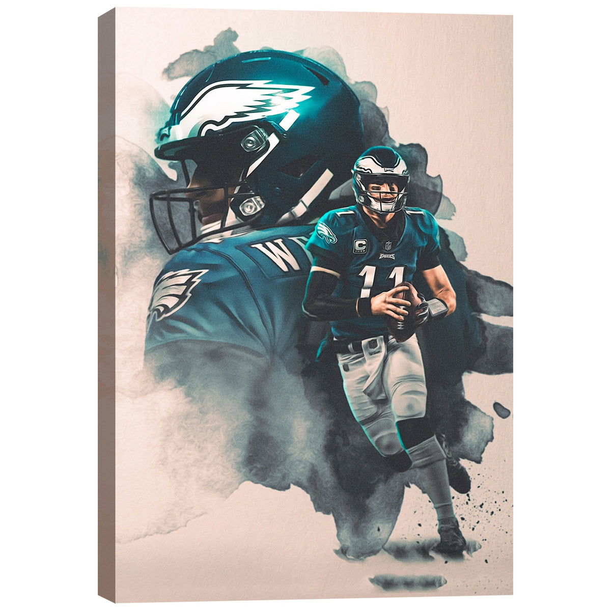 Carson Wentz Art Sports Decorative Poster School Dormitory 3 Canvas Wall Art Poster Decor Gift