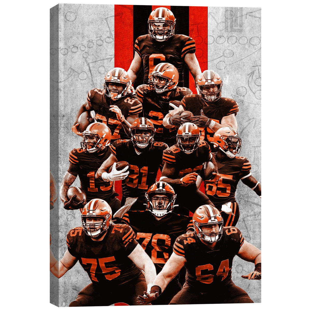 Baker Mayfield Sports Celebrity Art Deco Poster 9 Canvas Wall Art Poster Decor Gift