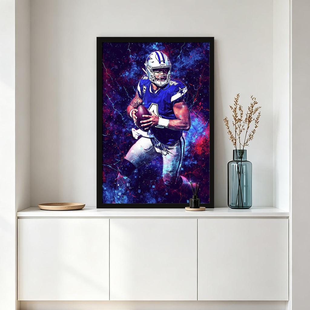 Dak Prescott Sports Celebrity Art Deco Poster 3 Canvas Wall Art Poster Decor Gift
