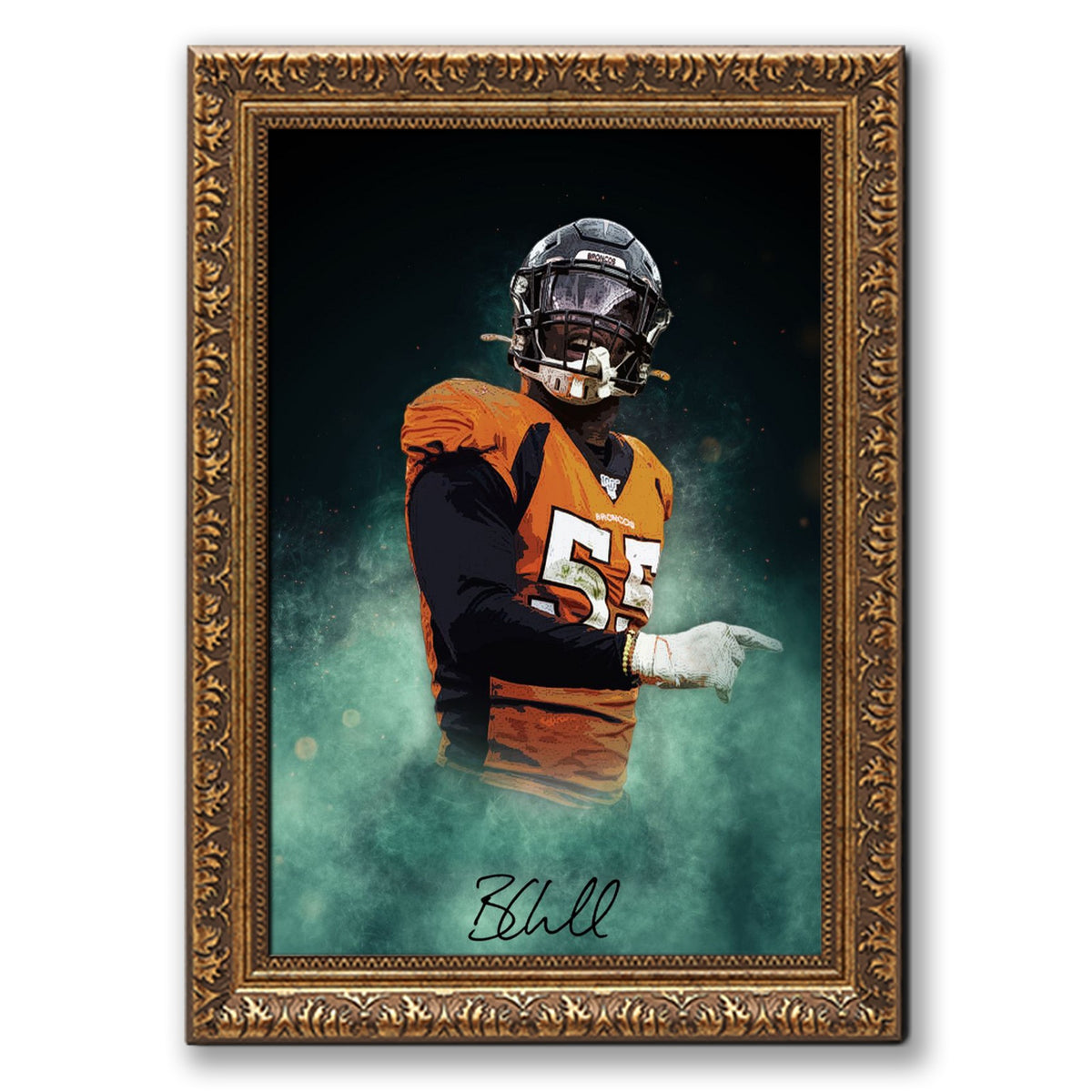 Bradley Chubb Celebrity Sports Art Poster School Dining Room Decoration 9 Canvas Wall Art Poster Decor Gift