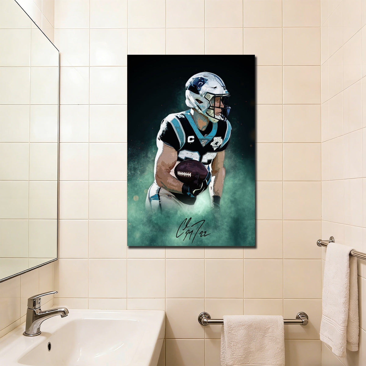 Christian McCaffrey Celebrity Sports Art Poster School Dining Room Decoration 4 Canvas Wall Art Poster Decor Gift