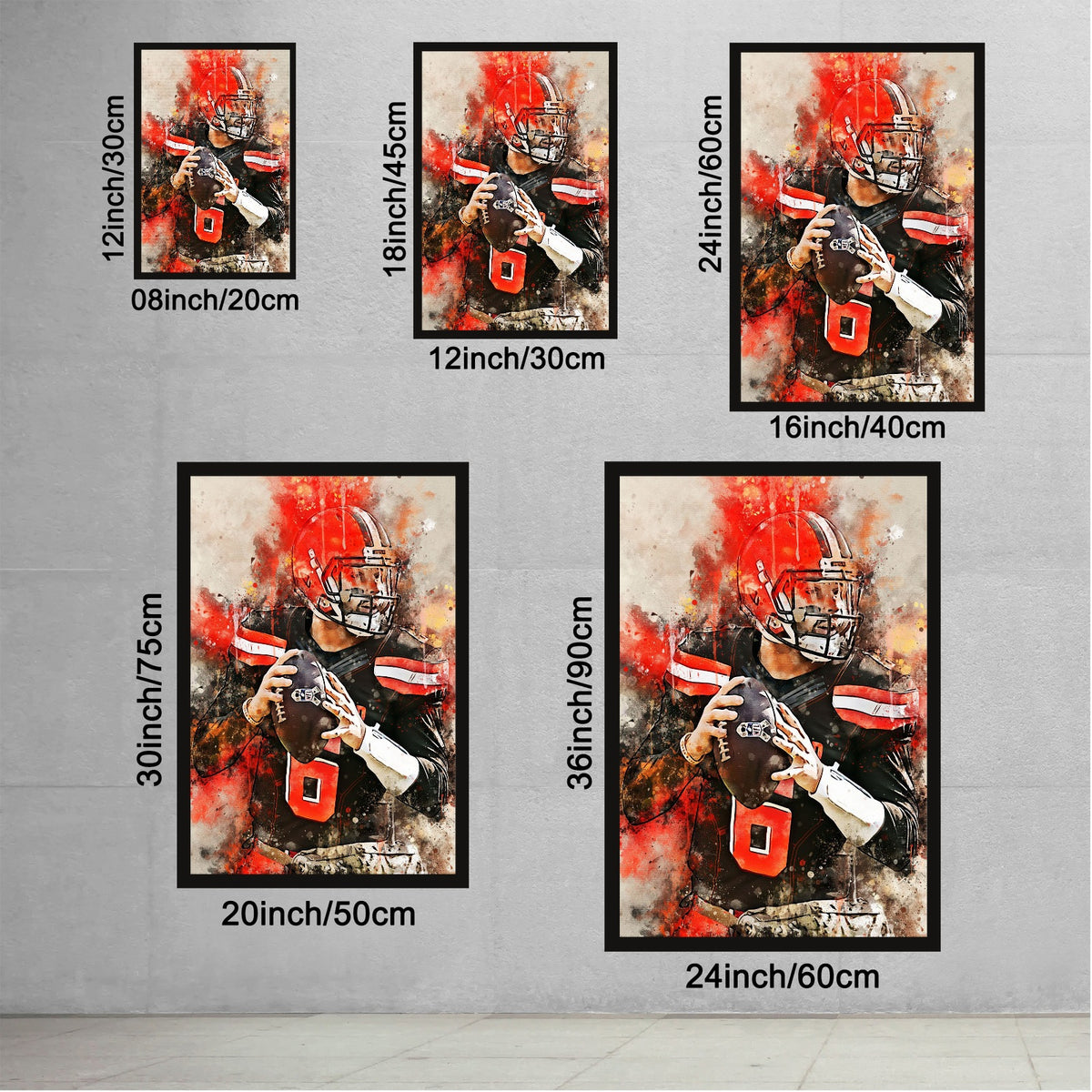 Baker Mayfield Celebrity Sports Art Poster School Dining Room Decoration 10 Canvas Wall Art Poster Decor Gift