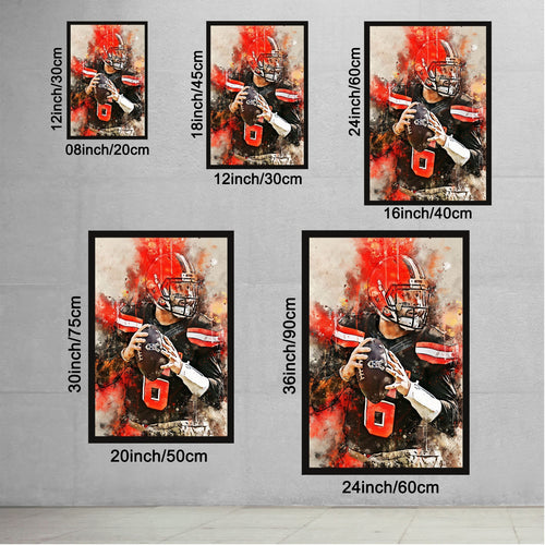 Baker Mayfield Celebrity Sports Art Poster School Dining Room Decoration 10 Canvas Wall Art Poster Decor Gift
