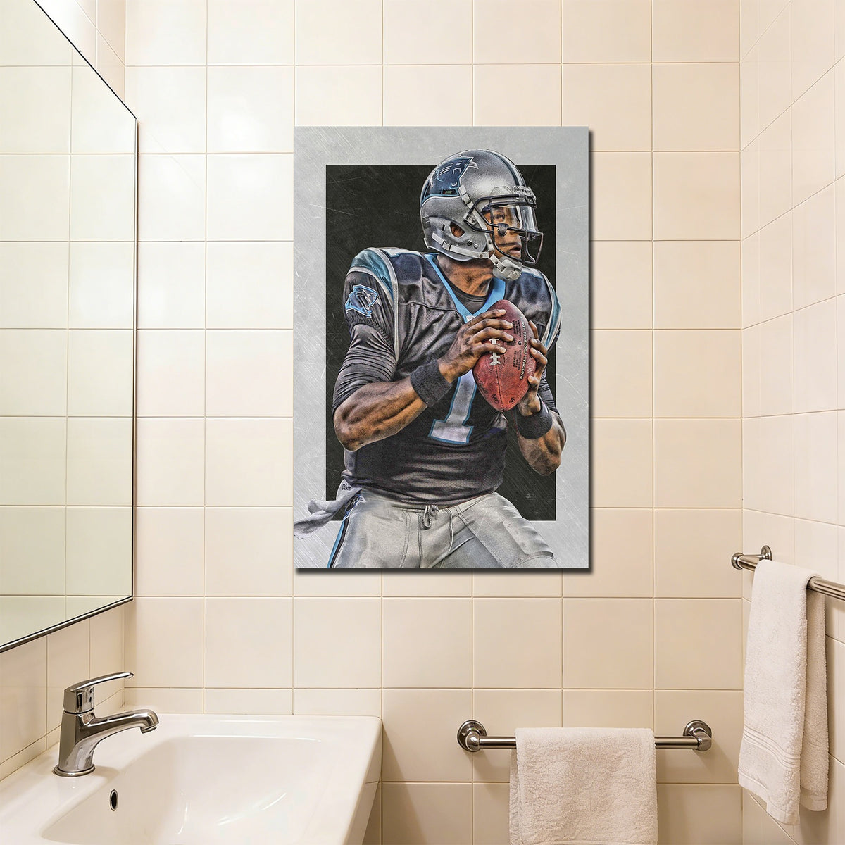 Cam Newton Sports Celebrity Art Deco Poster 6 Canvas Wall Art Poster Decor Gift