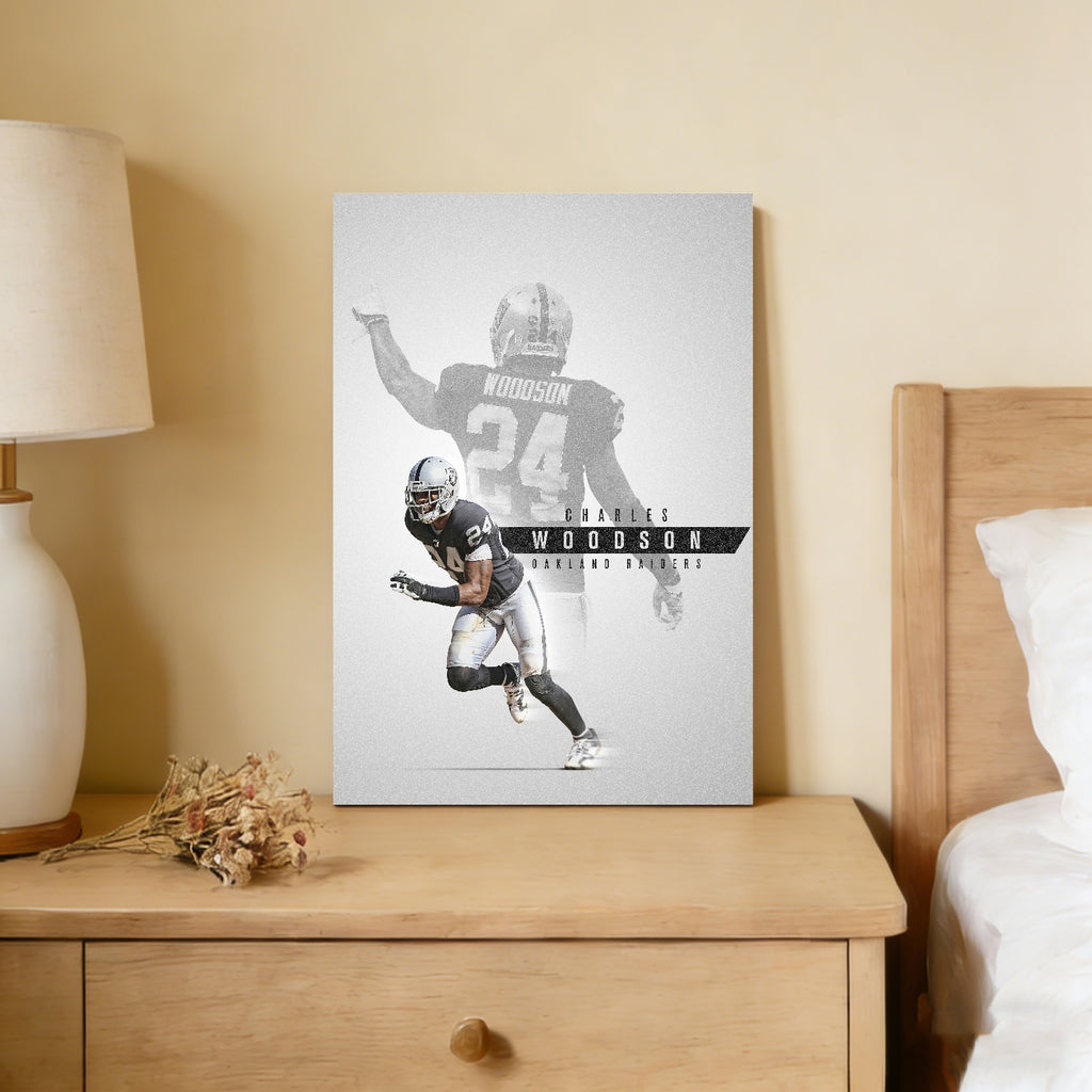 Charles Woodson Celebrity Sports Art Poster School Dining Room Decoration 6 Canvas Wall Art Poster Decor Gift