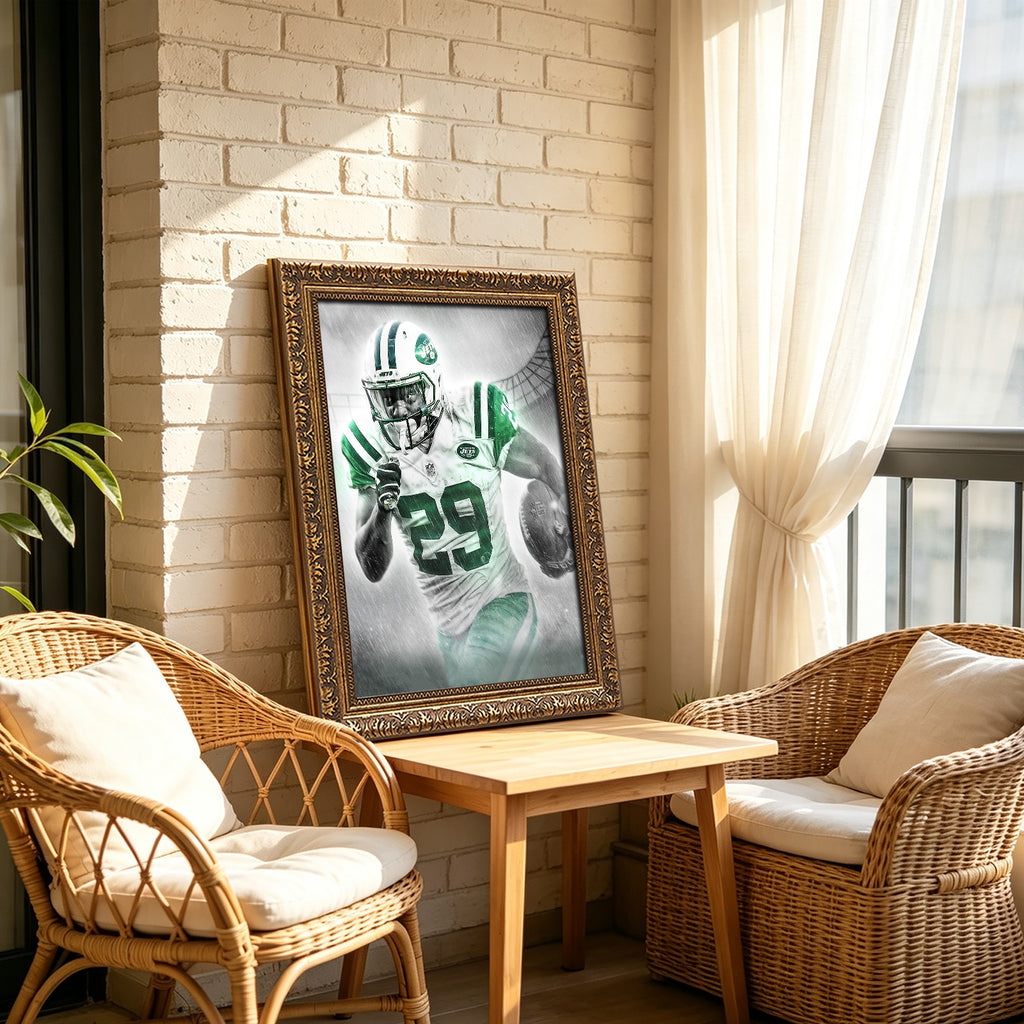 Bilal Powell Art Sports Decorative Poster School Dormitory 0 Canvas Wall Art Poster Decor Gift