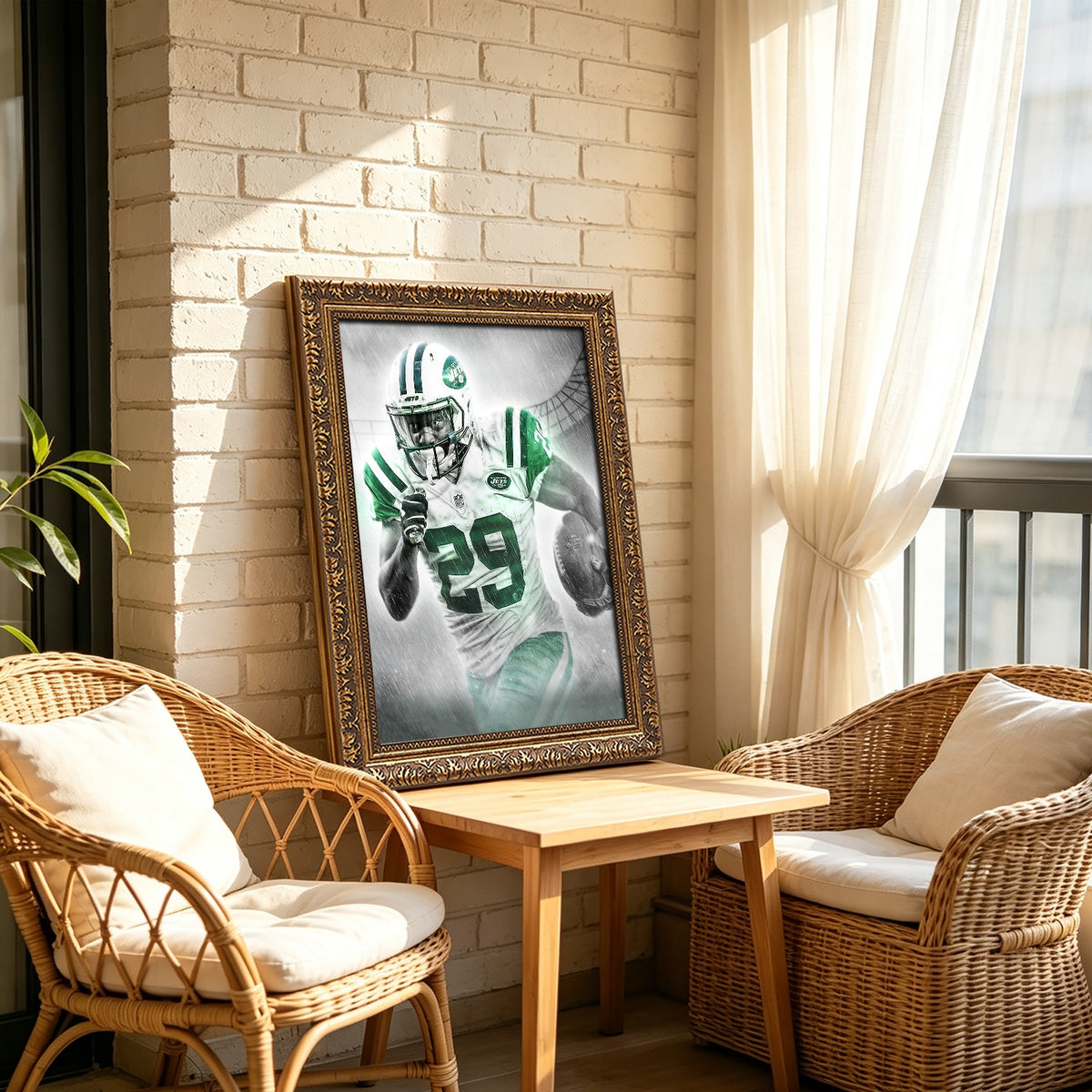 Bilal Powell Art Sports Decorative Poster School Dormitory 0 Canvas Wall Art Poster Decor Gift