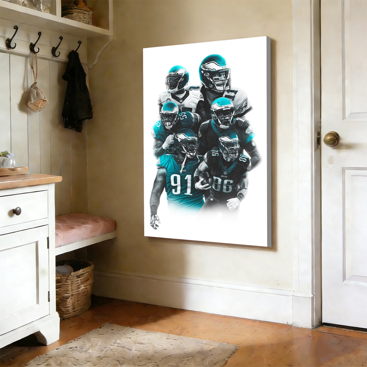 Carson Wentz Alshon Jeffery Art Sports Decorative Poster School Dormitory 6 Canvas Wall Art Poster Decor Gift