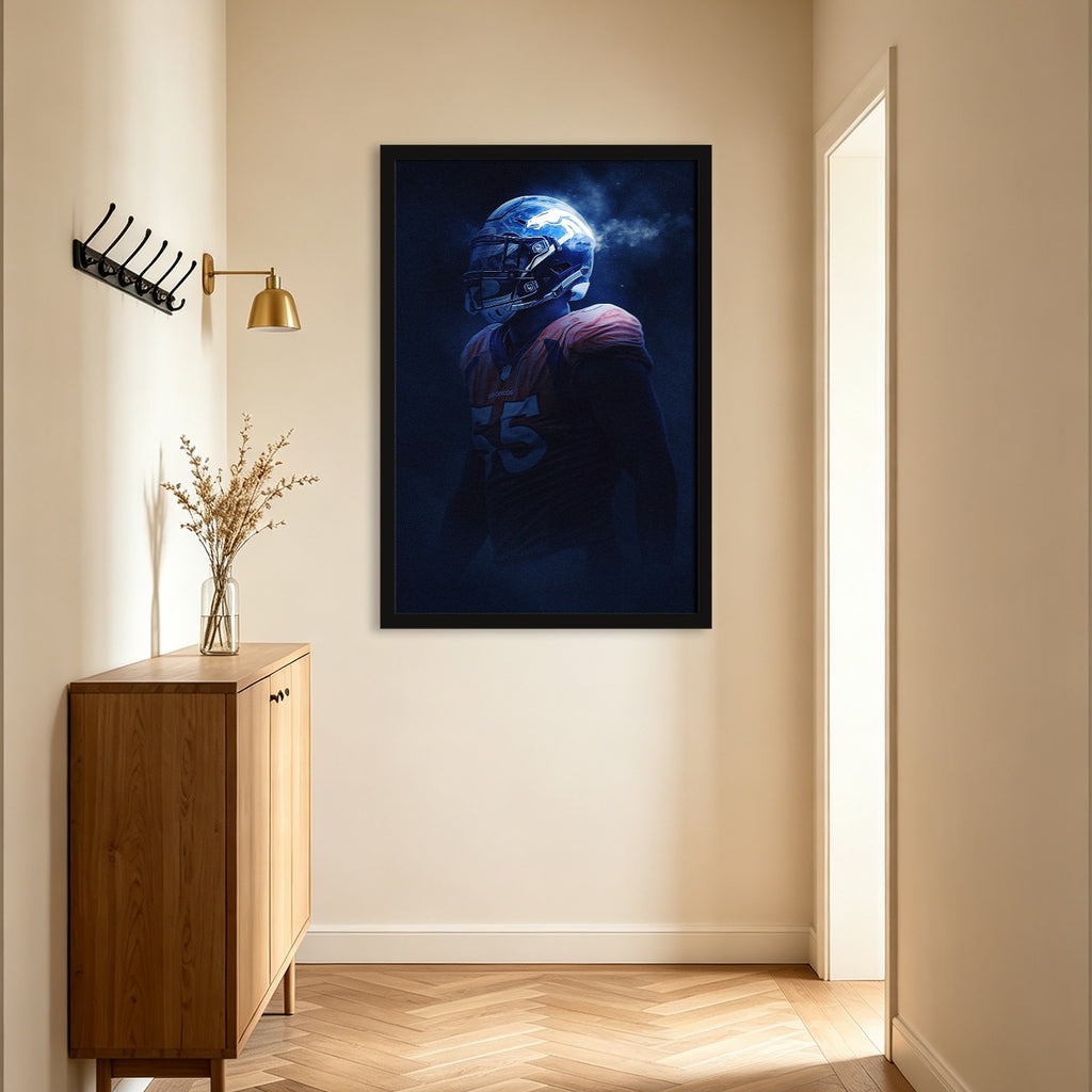 Bradley Chubb Art Sports Decorative Poster School Dormitory 8 Canvas Wall Art Poster Decor Gift