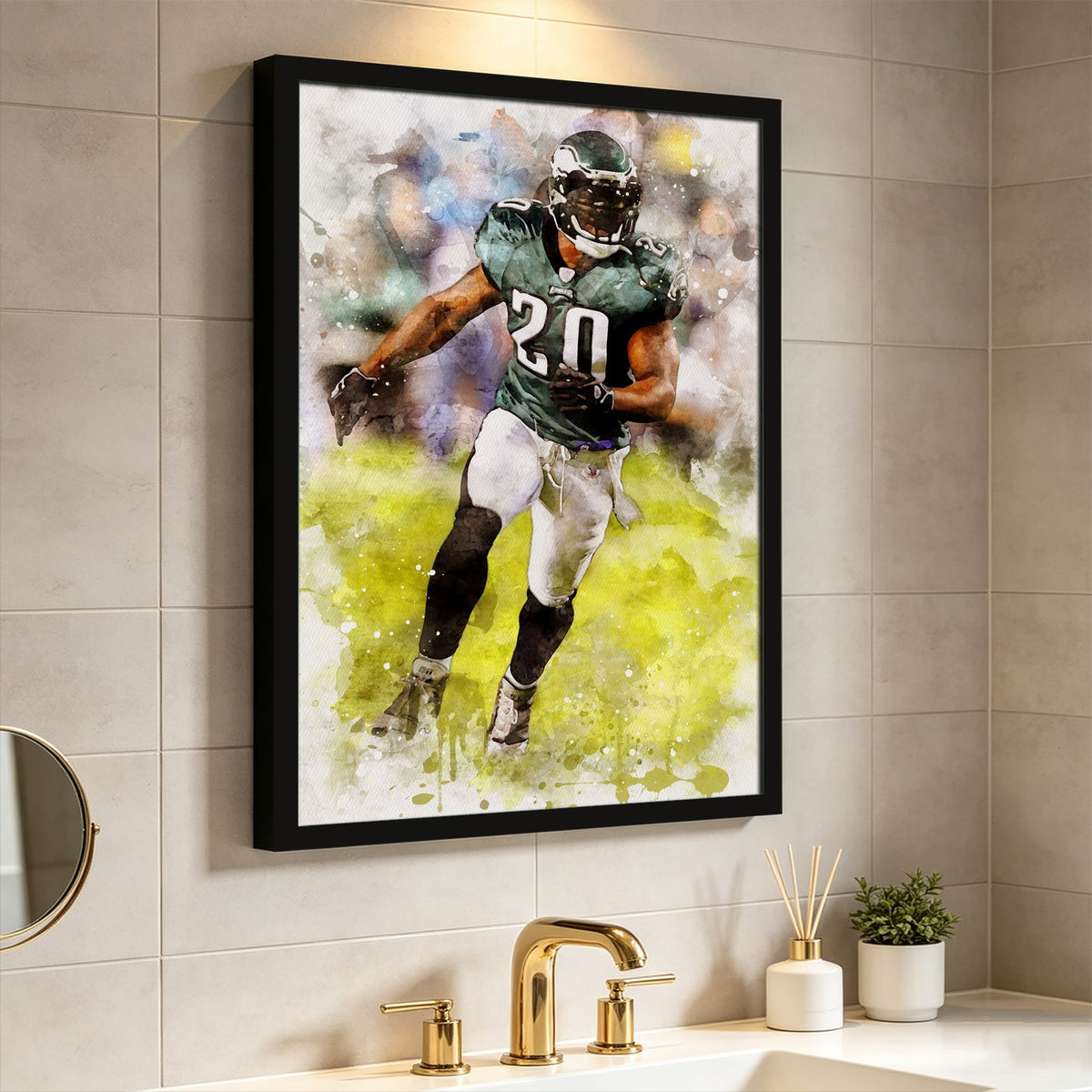 Brian Dawkins Art Poster 2 Canvas Wall Art Poster Decor Gift