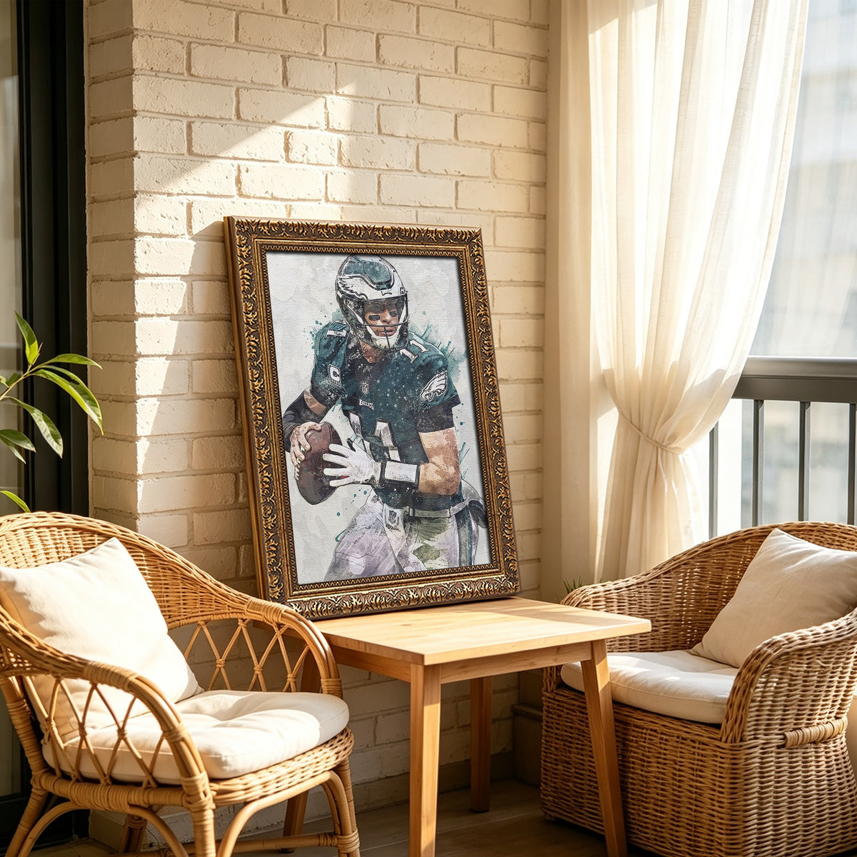 Carson Wentz Celebrity Sports Art Poster School Dining Room Decoration 8 Canvas Wall Art Poster Decor Gift