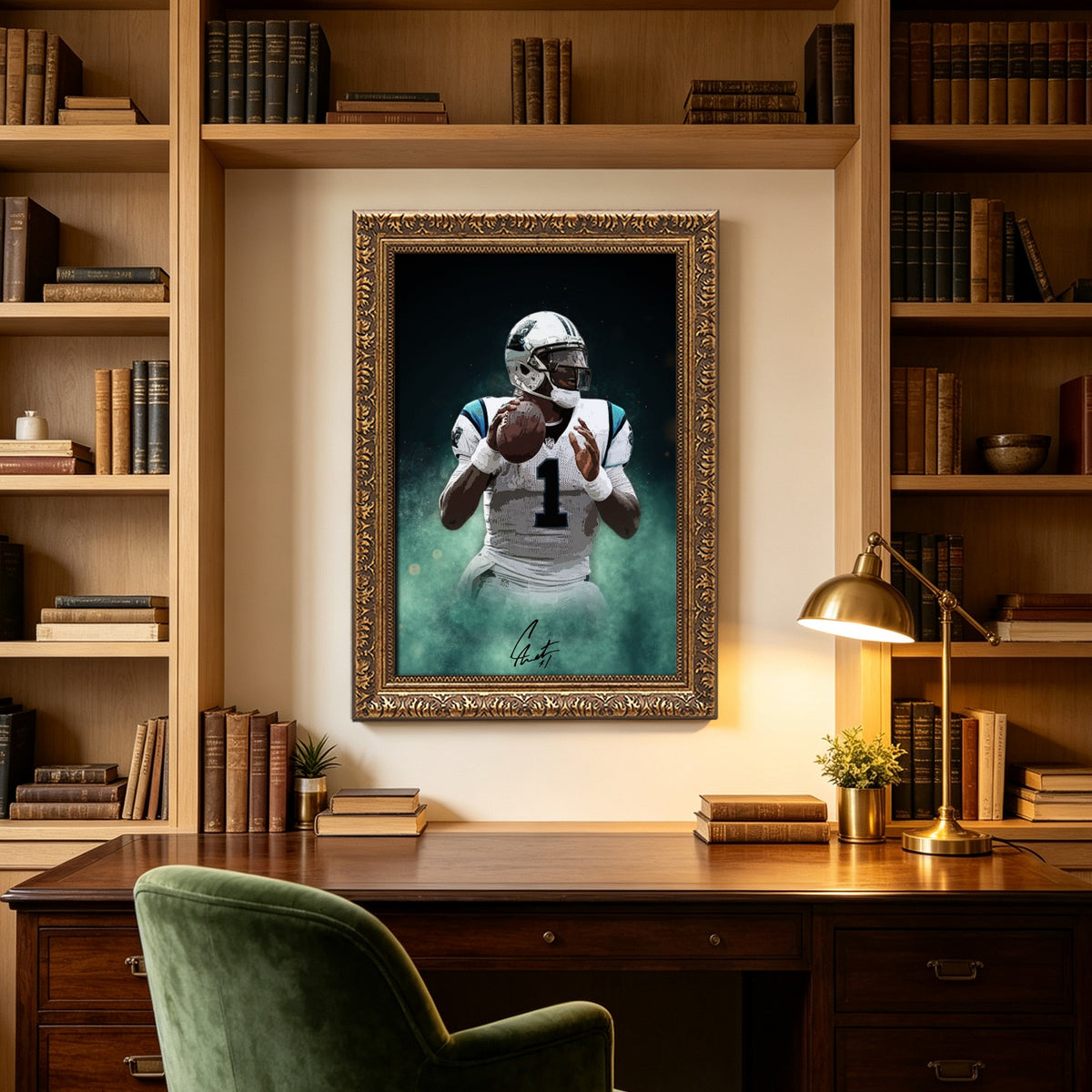 Cam Newton Celebrity Sports Art Poster School Dining Room Decoration 4 Canvas Wall Art Poster Decor Gift