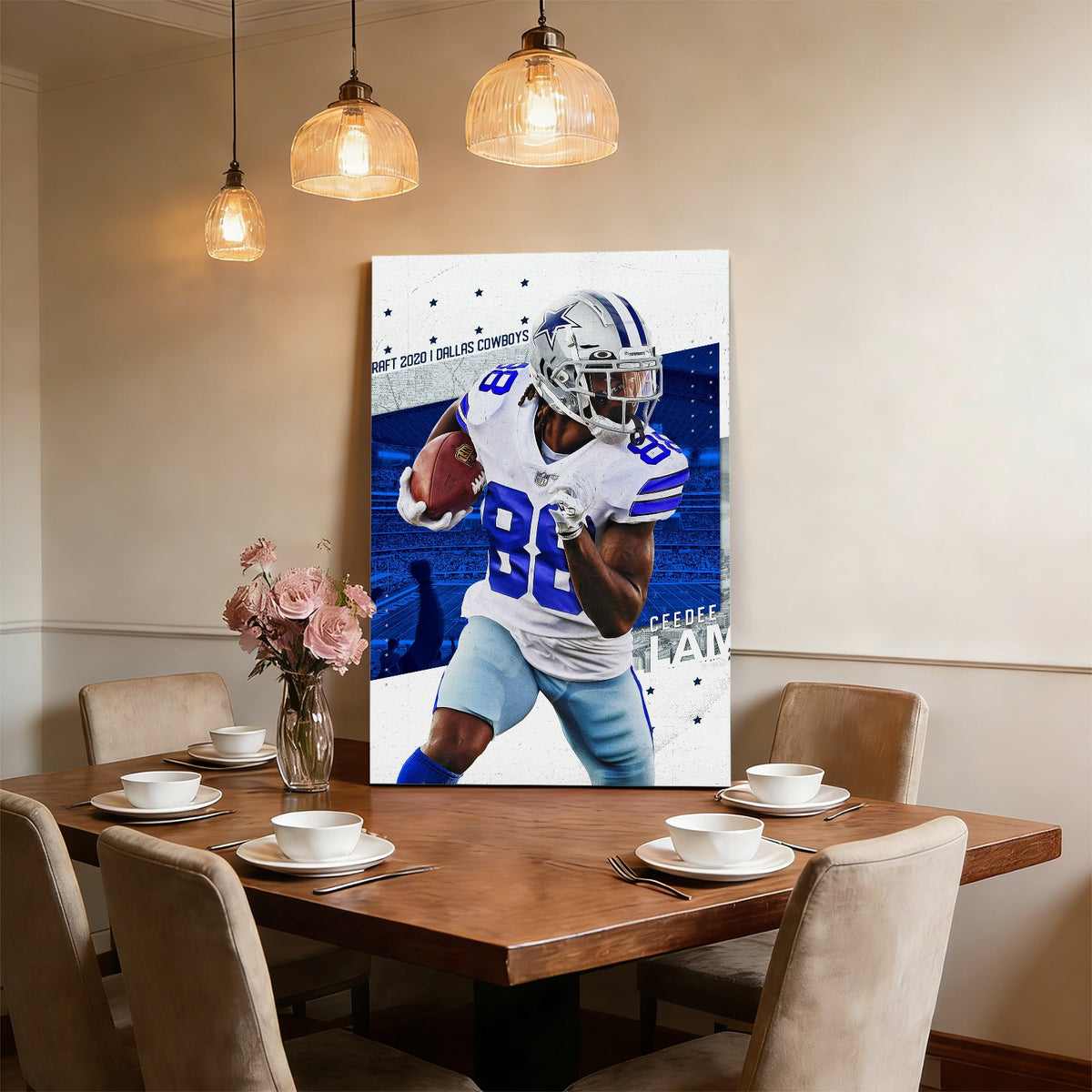 CeeDee Lamb Celebrity Sports Art Poster School Dining Room Decoration 8 Canvas Wall Art Poster Decor Gift