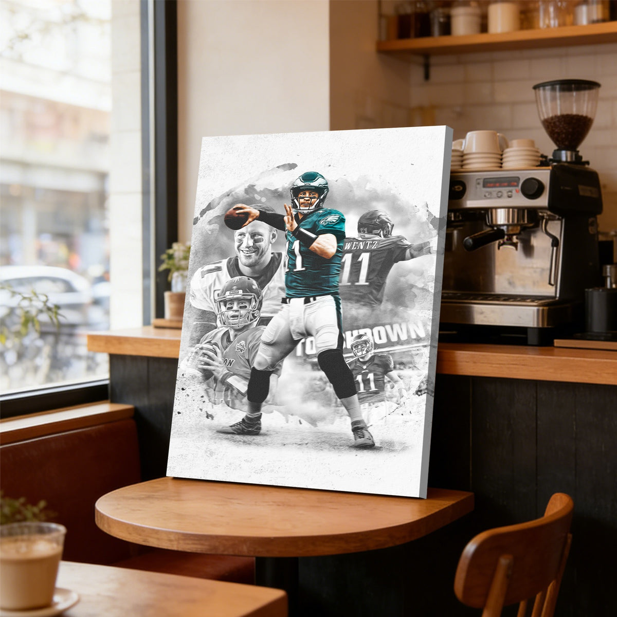 Carson Wentz Art Sports Decorative Poster School Dormitory 1 Canvas Wall Art Poster Decor Gift