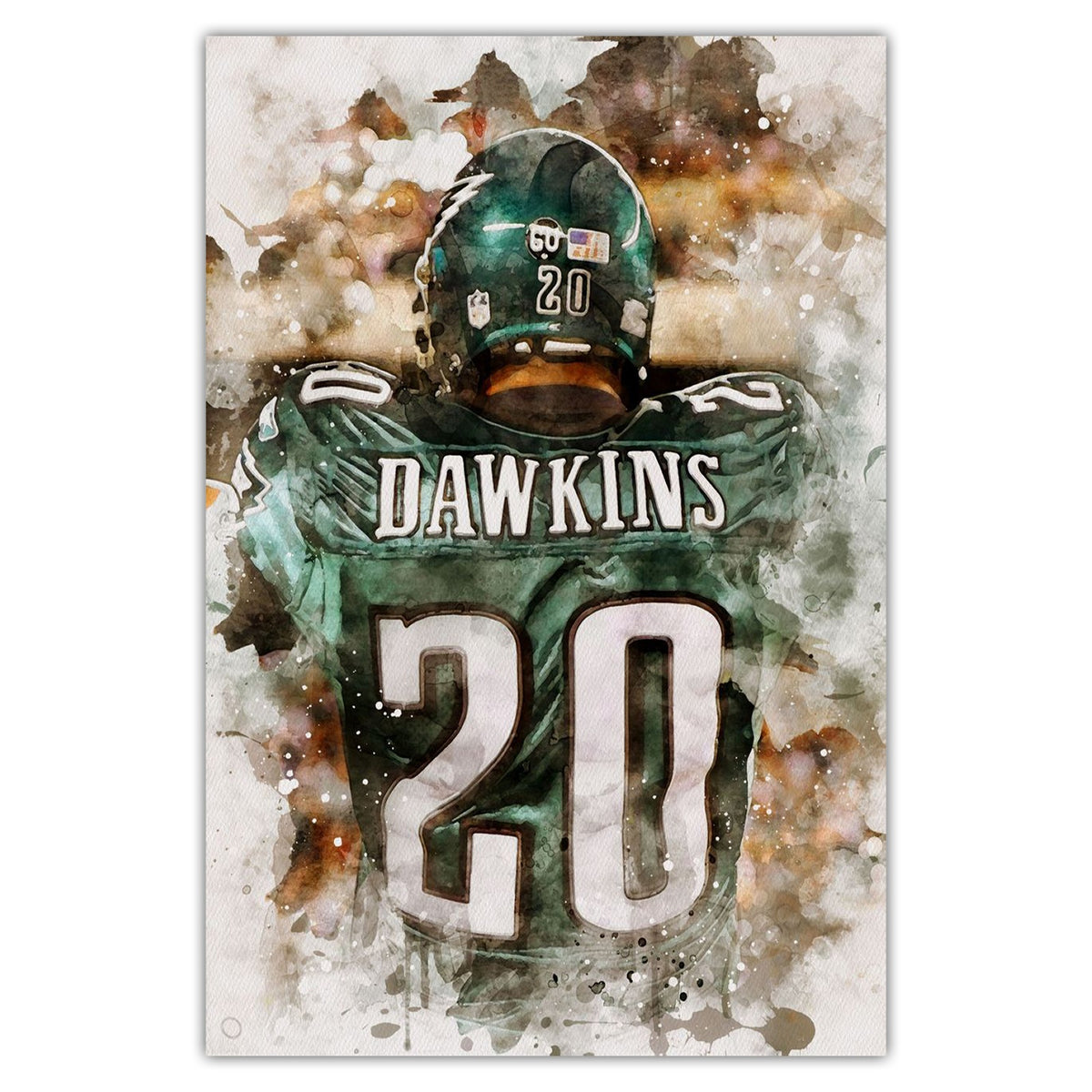 Brian Dawkins Art Poster 0 Canvas Wall Art Poster Decor Gift