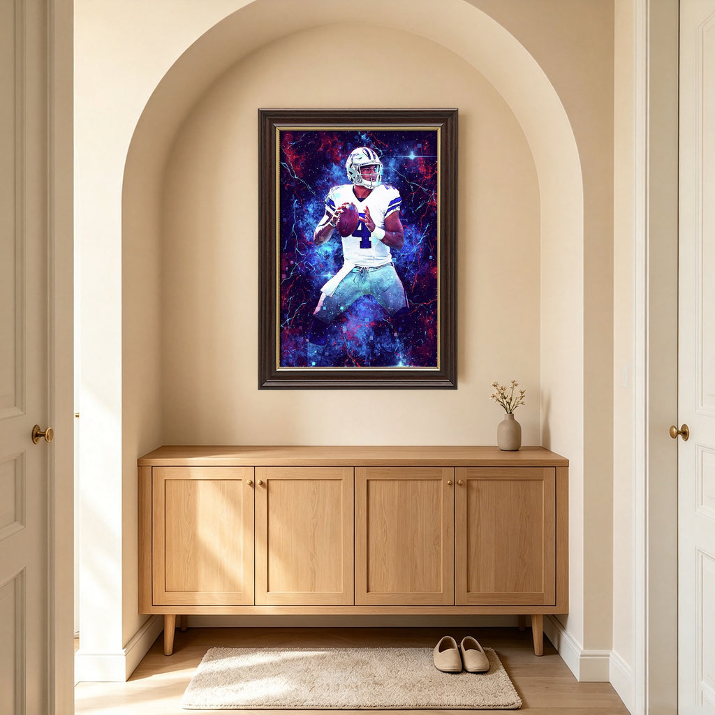 Dak Prescott Sports Celebrity Art Deco Poster 2 Canvas Wall Art Poster Decor Gift