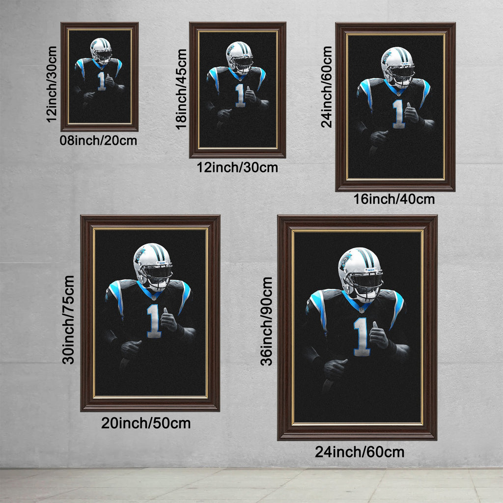 Cam Newton Art Sports Decorative Poster School Dormitory 3 Canvas Wall Art Poster Decor Gift