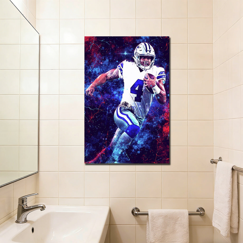 Dak Prescott Sports Celebrity Art Deco Poster 1 Canvas Wall Art Poster Decor Gift