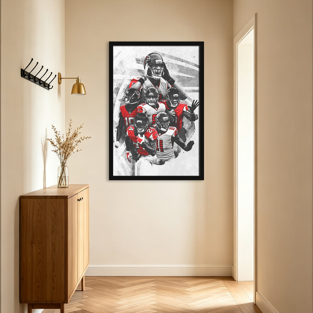 Calvin Ridley Austin Hooper Mohamed Sanu Sr Matt Ryan Celebrity Sports Art Poster School Dining Room Decoration 2 Canvas Wall Art Poster Decor Gift