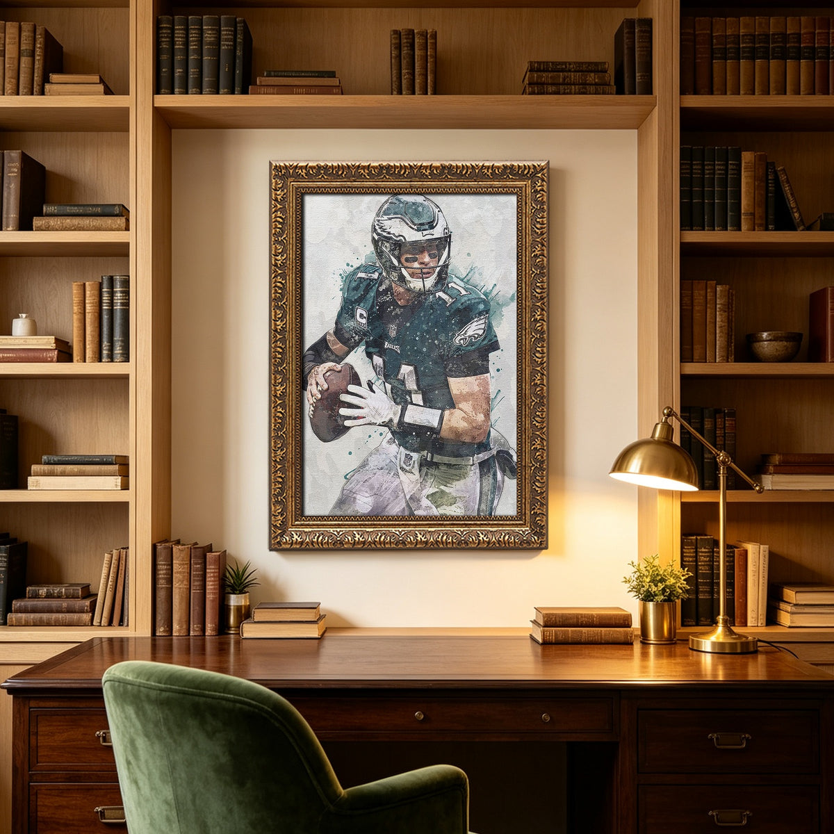 Carson Wentz Celebrity Sports Art Poster School Dining Room Decoration 8 Canvas Wall Art Poster Decor Gift